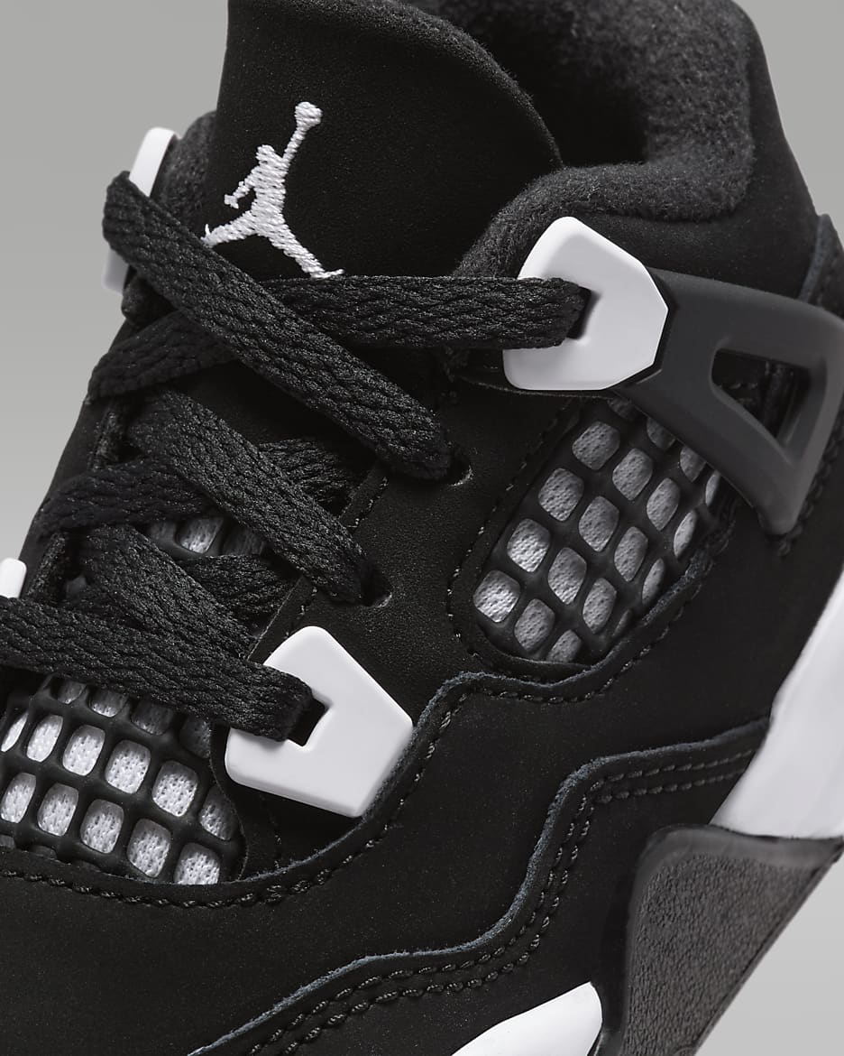 Jordan 4 Retro White Thunder Baby Toddler Shoes